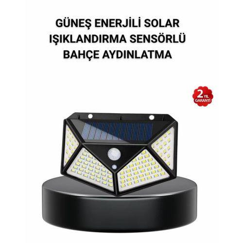 Solar Bahçe Lambası 100 Led Hareket Sensörlü Güneş Enerjili Aydınlatma