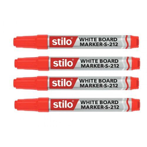 STİLO BEYAZ TAHTA KALEMİ DOLDURULABİLİR KIRMIZI ( 4 Adet )