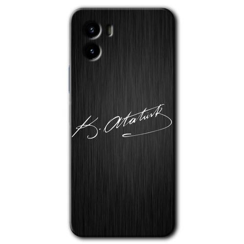 Vivo Y15s Kılıf HD Desen Baskılı Arka Kapak - İmza Atatürk