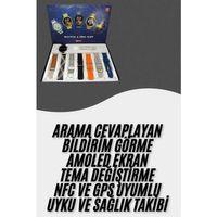 Akıllı Saat Çoklu Kordon Seçenekli Dokunmatik Ekran Nabız Sensörlü