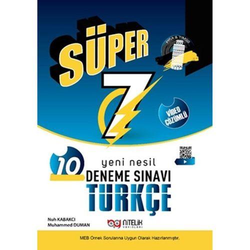 7. Sınıf Türkçe 10 Deneme Sınavı Nitelik Yayınları