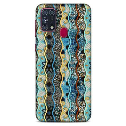Samsung Galaxy M31 Kılıf Baskılı Özel Seri Taşlı (28) Arka Kapak