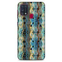 Samsung Galaxy M31 Kılıf Baskılı Özel Seri Taşlı (28) Arka Kapak