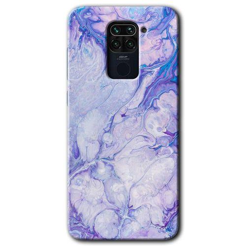 Xiaomi Redmi Note 9 Kılıf Kapak - Spots Lilac +Hayalet Ekran Yandan Gözükmez