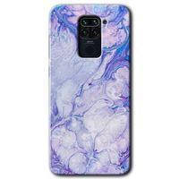 Xiaomi Redmi Note 9 Kılıf Kapak - Spots Lilac +Hayalet Ekran Yandan Gözükmez