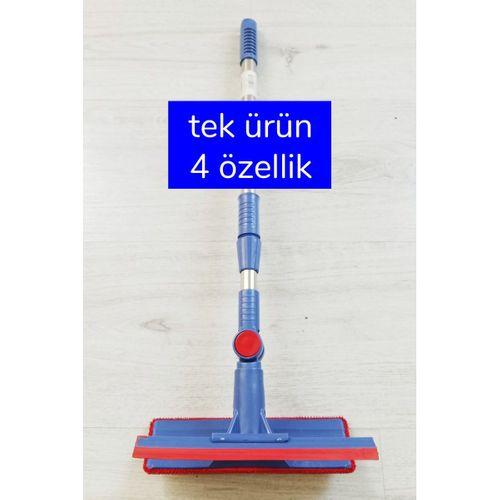 Çok Amaçlı Cam Silme Fırçası - Silikon Uçlu Çekçek - Tüy Toplayıcı Döner Başlıklı