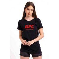 Ufc Logo Baskılı Siyah Kadın Tshirt