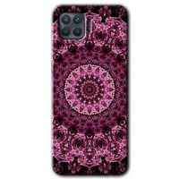 MRCİLETİSİM Oppo Reno 4 Lite Kılıf Kapak - Mandala Patterns Kaleidoscope +Hayalet Ekran Yandan Gözükmez