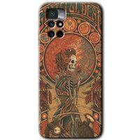MRCİLETİSİM Xiaomi Redmi Note 11 4G Kılıf HD Desen Baskılı Arka Kapak+Temperli Cam - İskelet Aşk