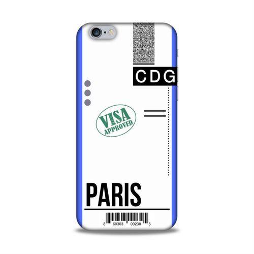 Apple iPhone 6 Kılıf Uçak Bileti Paris Arka Kapak Koruma Desenli Full Koruyucu