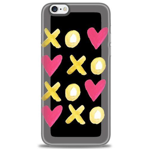 iPhone 6 Plus Kılıf HD Baskılı Kılıf - XOXOXO + Tam Ekran Koruyucu
