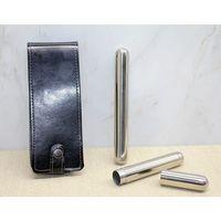 Deri Kılıflı İkili Paslanmaz Çelik Puro Tüpü