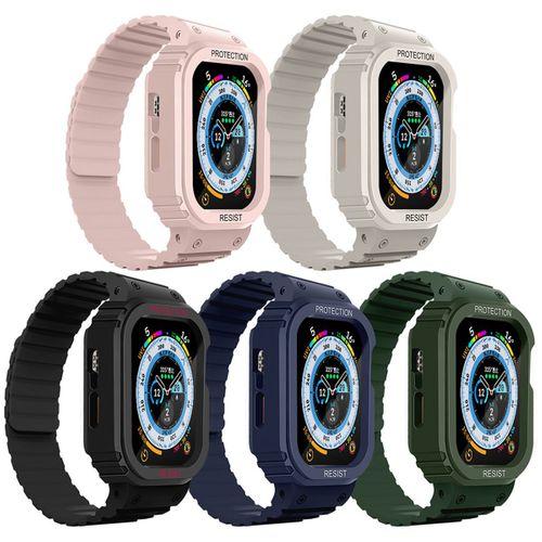 Apple Watch Ultra 49mm KRD-142 Airbag Tasarımlı Kasa Koruyuculu Silikon Kordon