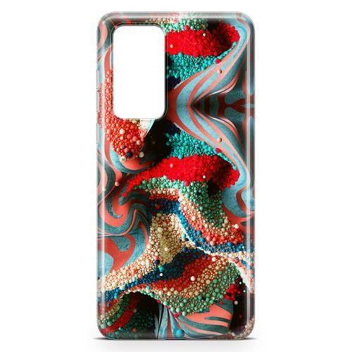 Huawei P40 Kılıf Kabartma İnciler Arka Kapak Koruma Desenli Full Koruyucu