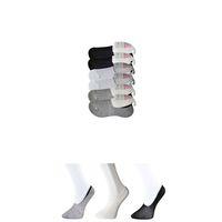 Siyah Gri ve Beyaz Kadın Babet Çorap 6 çift