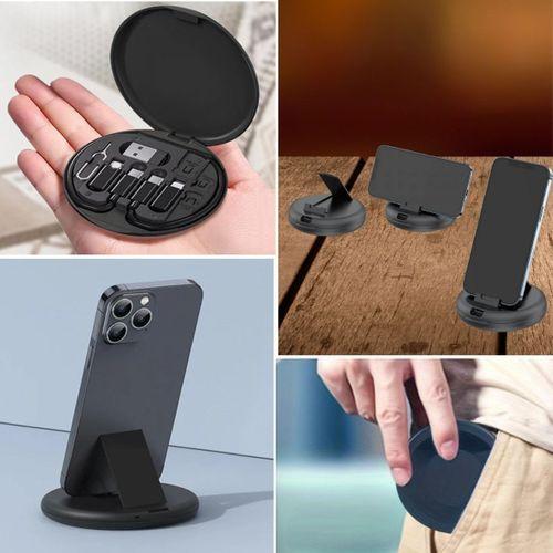 Angel Of Life® 60w Destekli Kablo Kutusu Seyahat Kablo Seti 5'i 1 arada USB Type-C Şarj Kablosu Seti