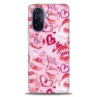 Tecno Spark 8C Kılıf HD Baskılı Kılıf - Pembe Love + Tam Ekran Koruyucu