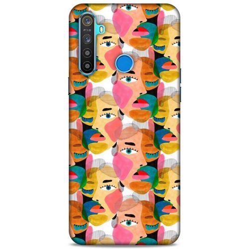 Lopard Oppo Realme 5i Uyumlu Kılıf Sürreal Yüzler ♀ (6) Silikon Kılıf Desenli