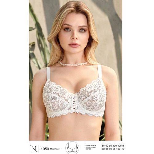 Nurteks 1050 Kadın Balenli Dantelli Toparlayıcı Sütyen
