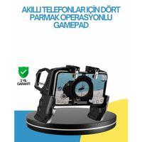 Dört Parmak Destekli Mobil Gamepad Tetikli Oyun Kontrolcüsü