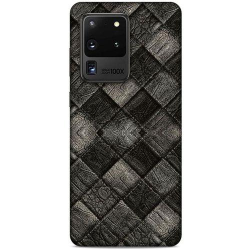 Samsung Galaxy S20 Ultra Kılıf Patchwork (25) Antişok Kapak Siyah Gri