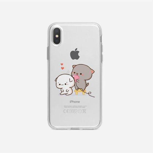 iPhone X / Xs Şirin Ayıcıklar Şeffaf Telefon Kılıfı