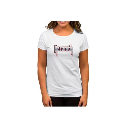 Nazareth Logo Red Beyaz Kadın Tişört