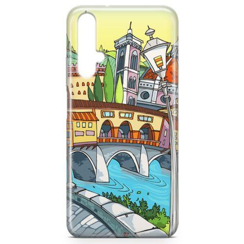 Huawei Nova 5t Kılıf Floransa Romantik Arka Kapak Koruma Desenli Full Koruyucu