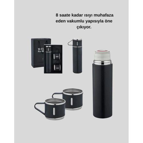 500 Ml Paslanmaz Çelik Termos Seti – Sızdırmaz, Vakumlu, Isı Koruma Özellikli, Taşınabilir Termos