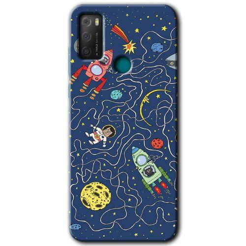 TCL 20E Kılıf HD Desen Baskılı Arka Kapak - Kedi Galaksi