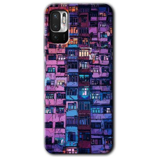 Potkal Hediye Fabrikası Xiaomi Redmi Note 10 5G Kılıf HD Desen Baskılı Arka Kapak - Şehir Görünümü