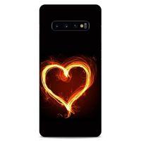 Lopard Samsung Galaxy S10 Plus Uyumlu Kılıf FireX (24) Darbe Emici Kılıf Ateşli Kalp