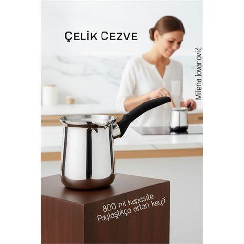 Paslanmaz Çelik Cezve 800 ml 719644