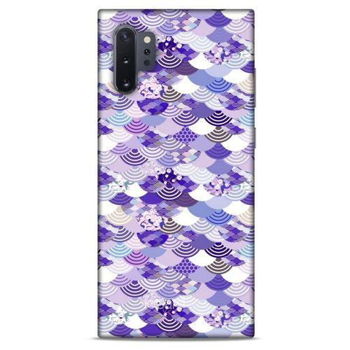 Samsung Galaxy Note 10 Plus Kılıf Pastel Renkler (15) Antişok Kılıf Mor Beyaz