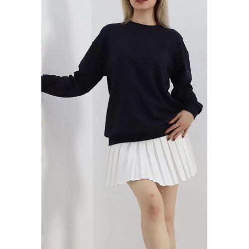 pilelistore Bisiklet Yaka Sweat Lacivert