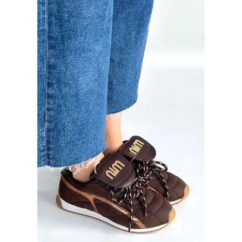 Dissa Kahverengi Cilt Bağcıklı Paraşüt Detaylı Spor Ayakkabı