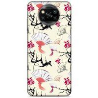 Xiaomi Redmi Poco X3 Kılıf Japonya (44) Tough Armor Kılıf Japon Yelpazesi Çiçeği