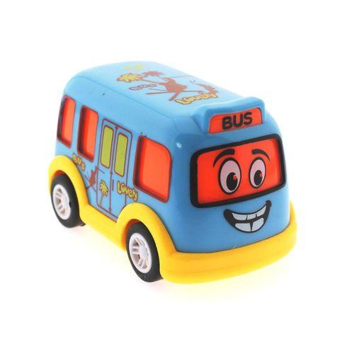 Çek Bırak Mini Sevimli Mavi Otobüs