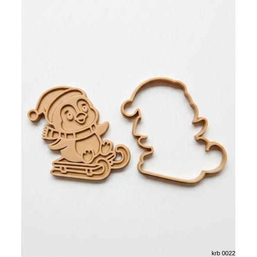 Kar Kizaginda Penguen Noel Sekillendirici Kalip Kurabiye Hamur Kesici Seti