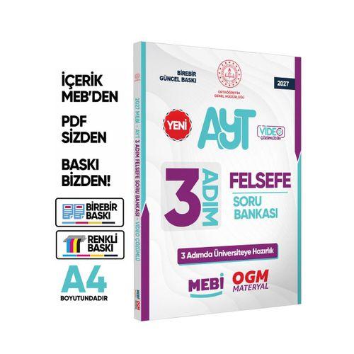 2027 AYT MEBİ-OGM 3 ADIM Felsefe Soru Bankası RENKLİ A4 Boyut Video Çözümlü BASKI ÜCRETİ