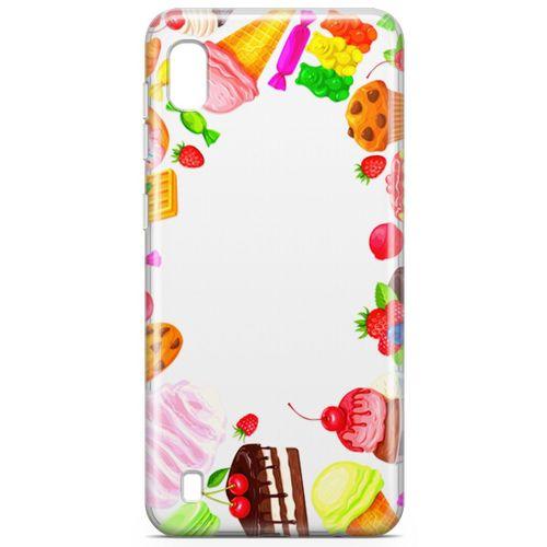 Samsung Galaxy A10 Kılıf Dondurma Pasta Arka Kapak Koruma Desenli Full Koruyucu