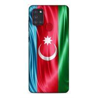 Samsung Galaxy A21s Uyumlu Kılıf Azarbaijan (36) Glitter Kılıf Tam Bayrak