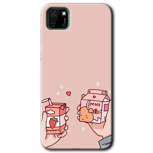 Huawei Y5P Kılıf HD Desen Baskılı Arka Kapak - Meyveli Süt