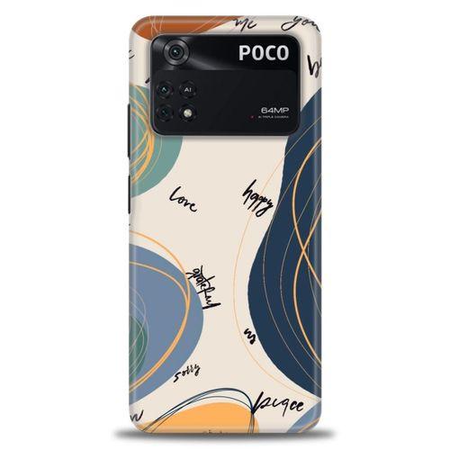 Xiaomi Poco M4 Pro 4G Kılıf HD Baskılı Kılıf - Happy + Tam Ekran Koruyucu