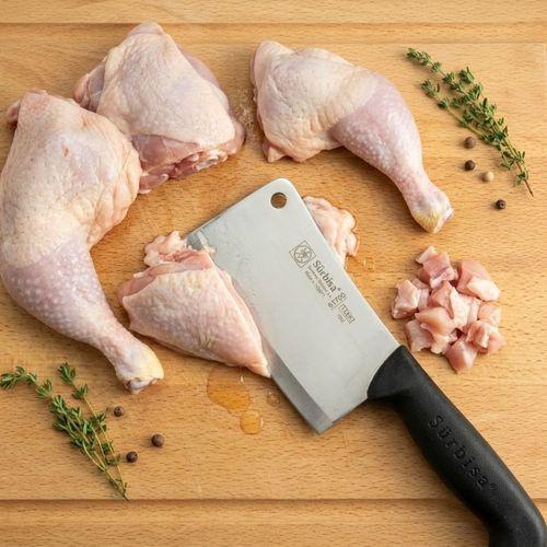 Sürmene Kurban Et Tavuk Kemik Kesim Satırı Mutfak Satır Bıçağı 38 cm Profesyonel Çelik Sürbisa 61703