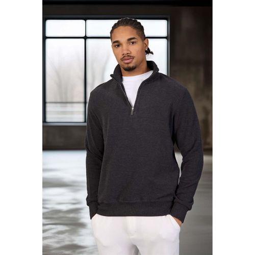 Lars Selanik Örme Kumaş Yarım Fermuar Erkek Sweatshirt - Antrasit