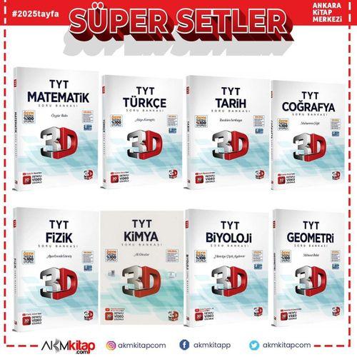 3D Yayınları TYT Soru Bankası Seti 8 Kitap Set