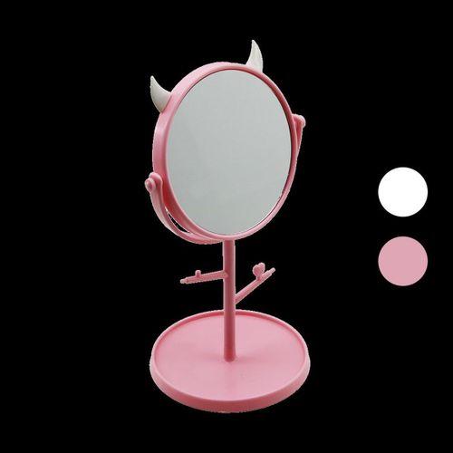 Yuvarlak Makyaj Aynası 15 cm (Renkli Plastik, Takılabilir)