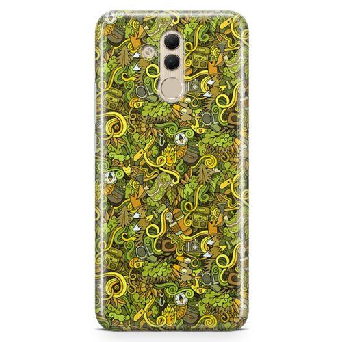 Huawei Mate 20 Lite Kılıf Avcılık Doodle Arka Kapak Koruma Desenli Full Koruyucu