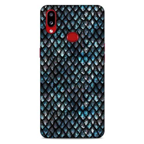 Samsung Galaxy A10s Kılıf Dragons (10) Full Koruma Kılıfı Ejderha Skin Mavi Beyaz